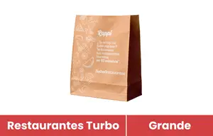 Bolsa Rappi Restaurantes TURBO GRANDE x 300 uds